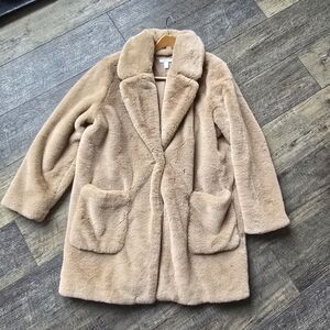 Nine West Beige Teddy Coat
